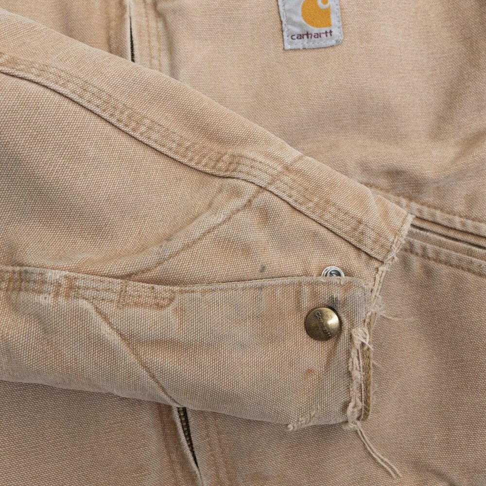 Vintage Carhartt Jacket Detroit Blanket Canvas Lined Workwear WJ097 Camel Brown - Picture 7 of 12